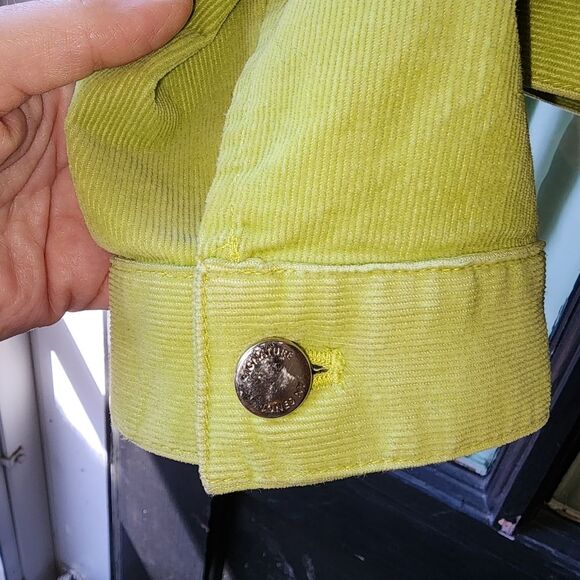 Jones New York Signature Womens Bright Green Full Zip Corduroy Jacket Sz M Trend - Picture 3 of 11